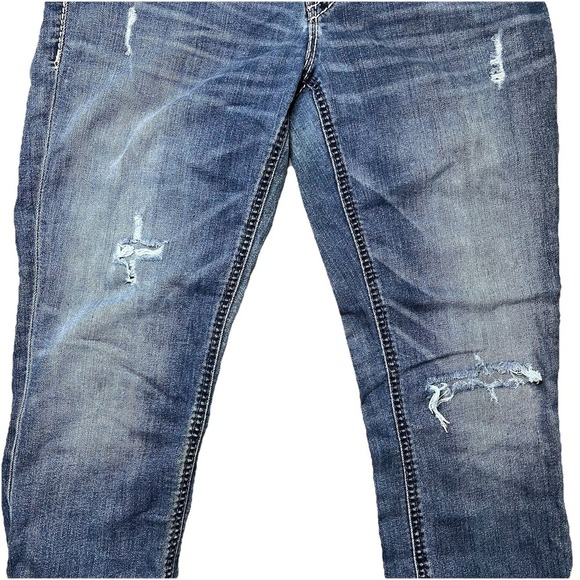 Silver Jeans‎ Co. Aiko Mid Capri W28/L22 Women's Distressed Jeans - Picture 3 of 7